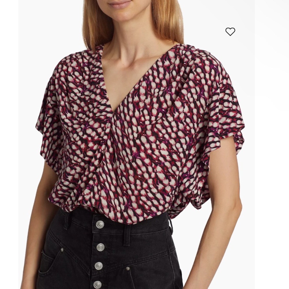 Isabel Marant Étoile
Delocia Abstract-Print Blouse size 40 new with tags $385